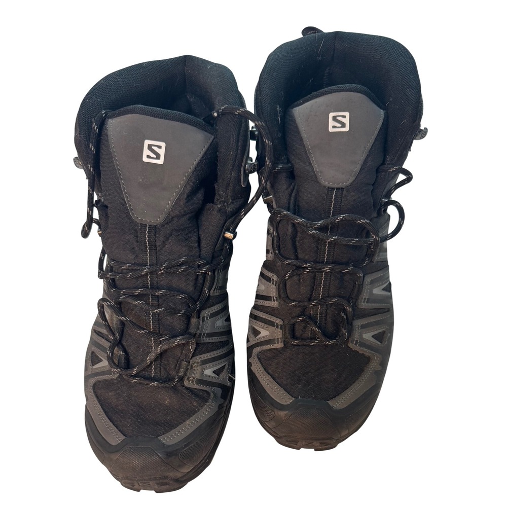 Salomon X Ultra Pioneer Mid Hiking Boots Black Grey Mens 13